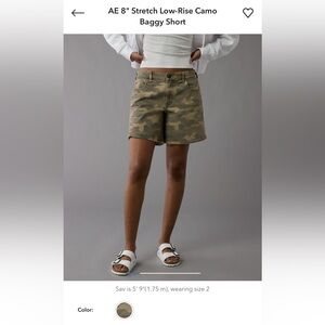 Low Rise Baggy American Eagle Outfitters Camo Shorts